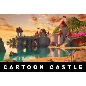 Cartoon Castle Scene 3D model